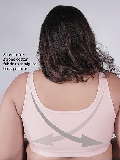NYKD Women’s Cotton Posture Corrector Seamless Everyday Bra Non-Padded, Wireless, Full Coverage – NYB103